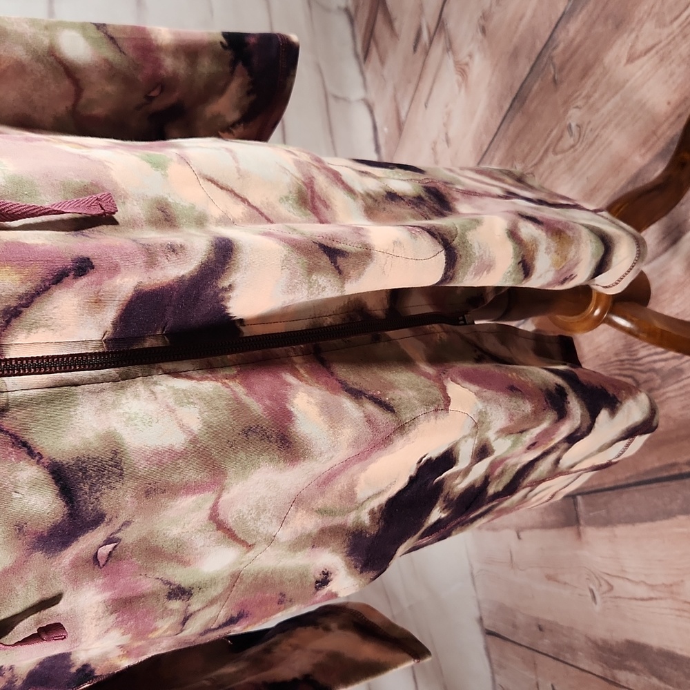 LOGO Lori Goldstein Giselle Tie-Dye Hooded Zip Tunic Jacket - Picture 6 of 12